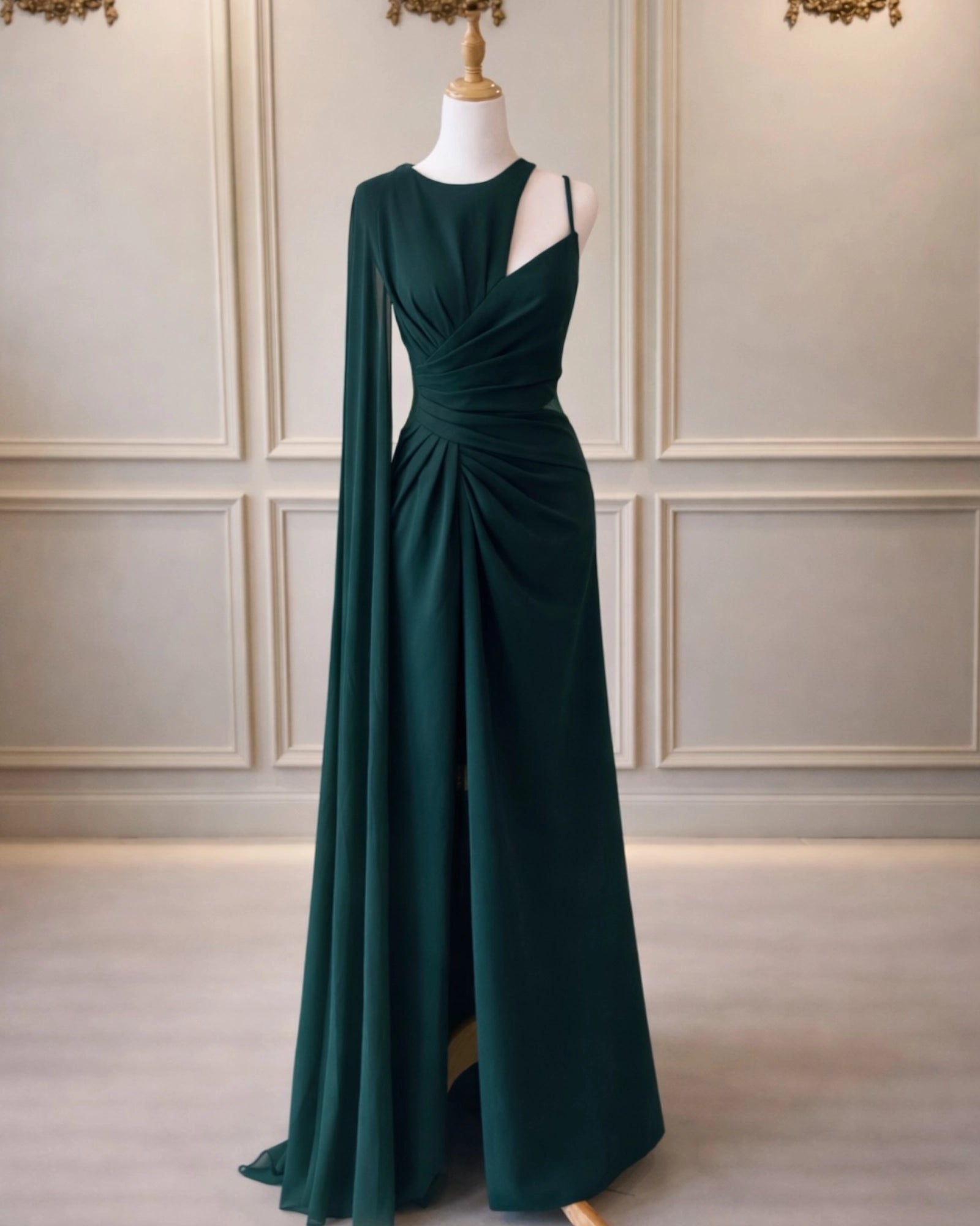 Hope DD023 Emerald Green Crepe Gorgette