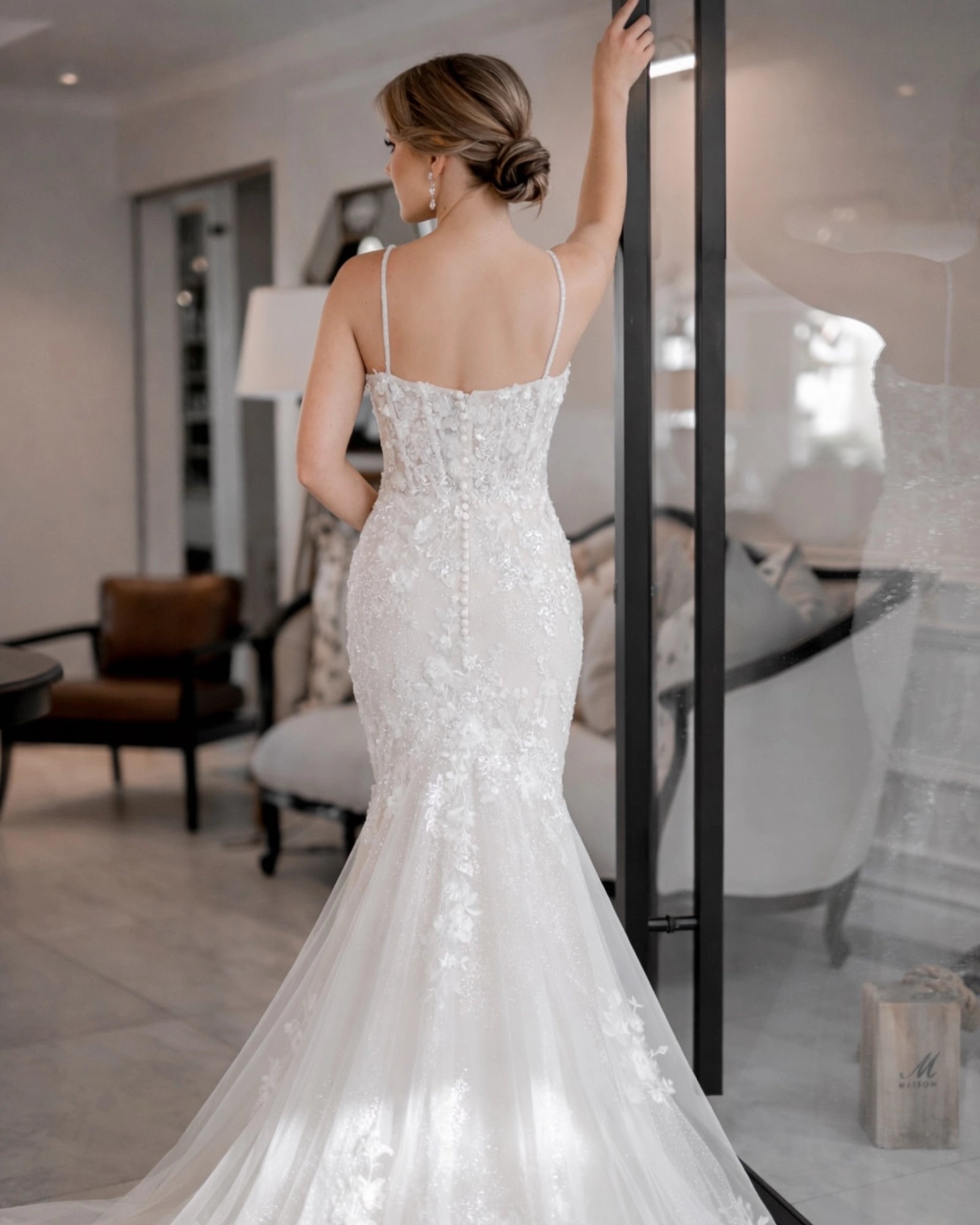 Megan DD044 Off White Wedding Gown Lace Beaded