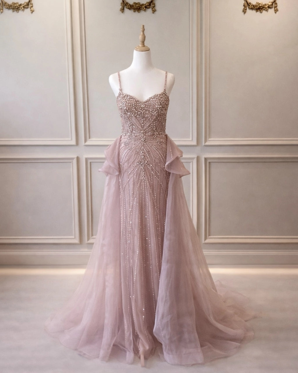 Nina DD015 Pink Beaded Dress