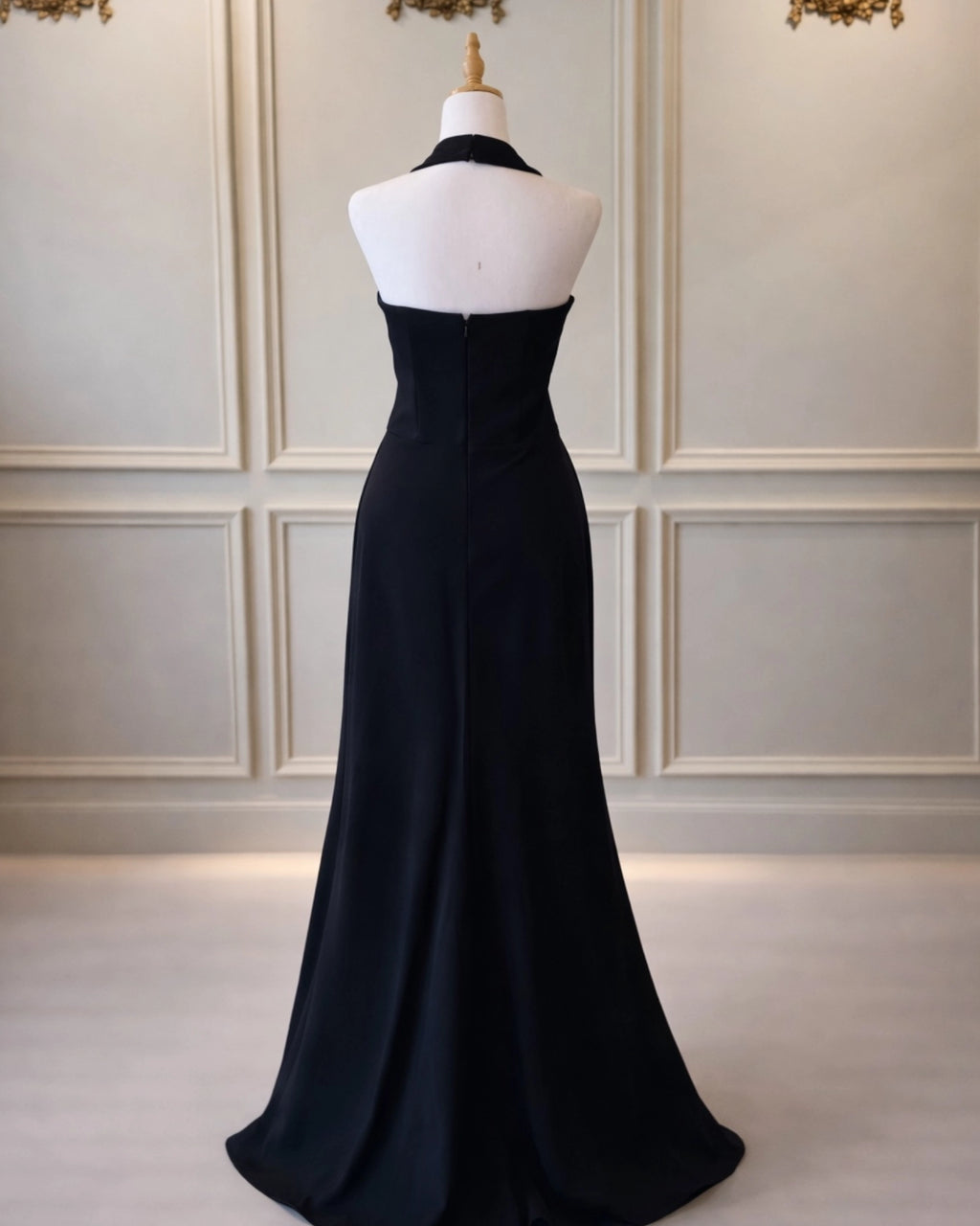 Paige DD020 Black Crepe Dress