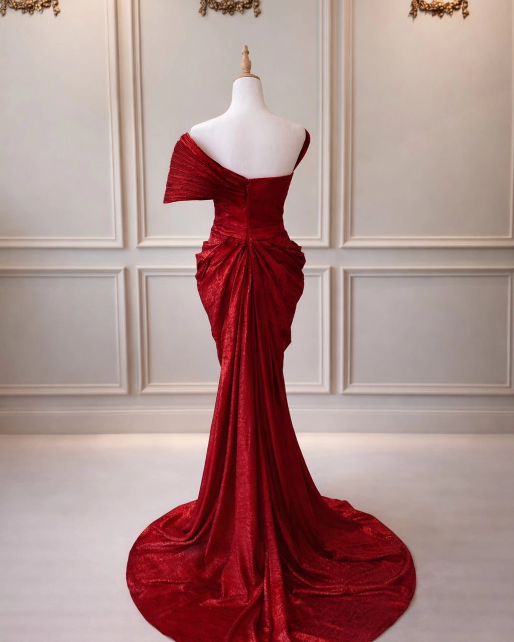 Rose DD026 Red Metalic Drape
