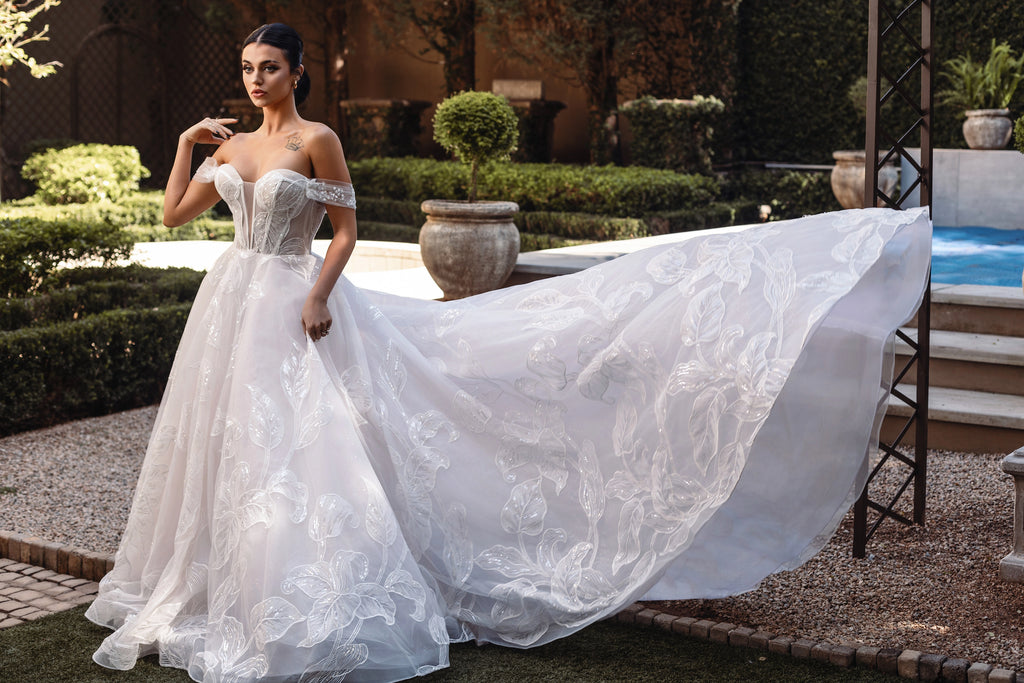 Vanessa DD059 Off White Ball-Gown Blush Lining And Lace