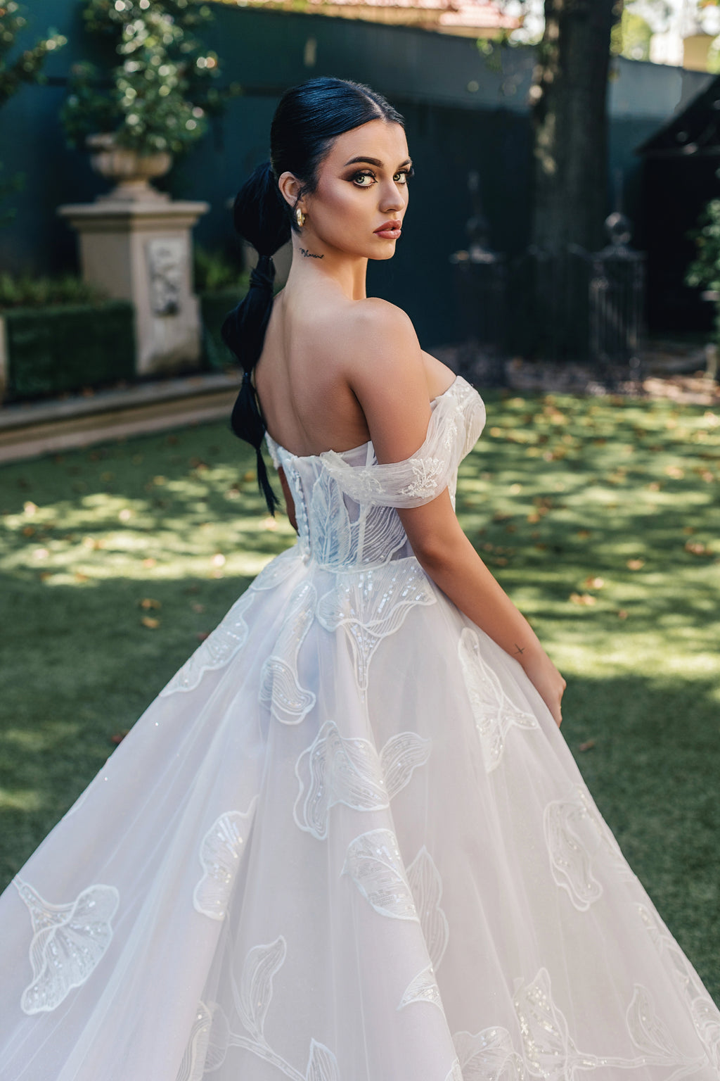 Vanessa DD059 Off White Ball-Gown Blush Lining And Lace