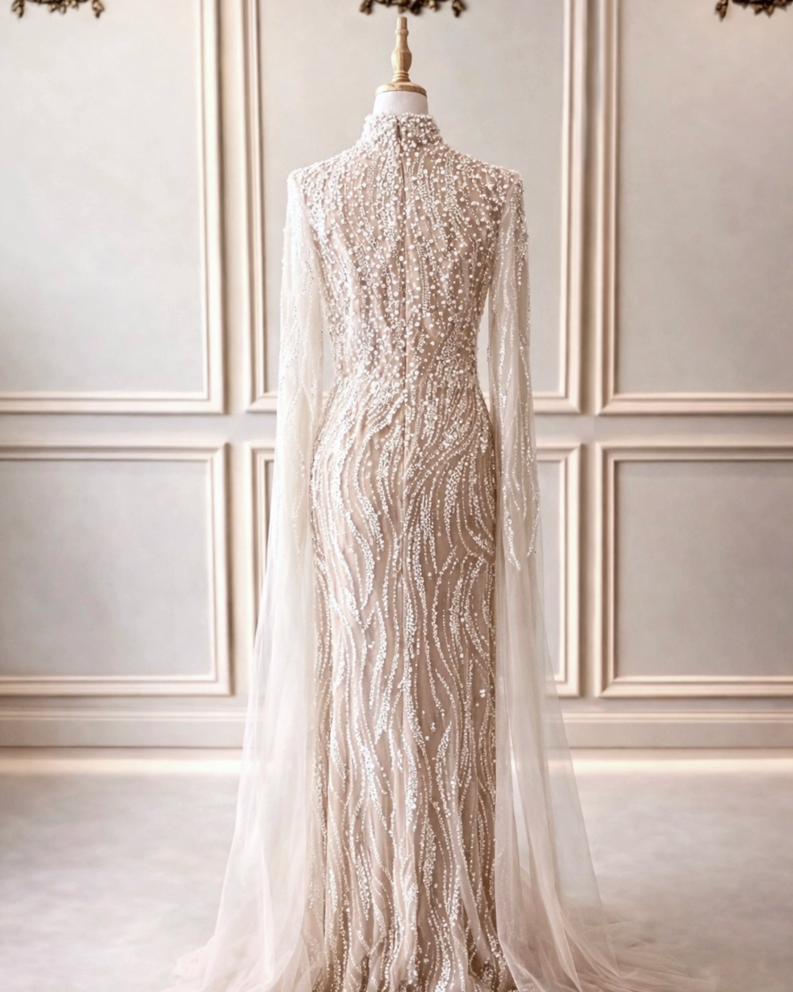 Zoe DD010 Nude Pearl Beaded